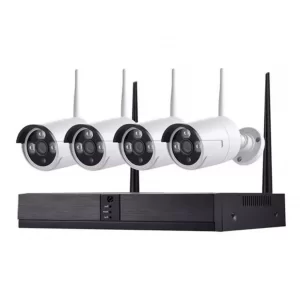 NVR 4 CANALES P2P - 4 CAMARAS IP WIFI 1 MPX.