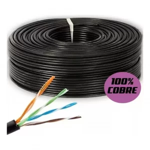 CABLE UTP CAT. 5E EXTERIOR DE 100 MTS. 100% COBRE.